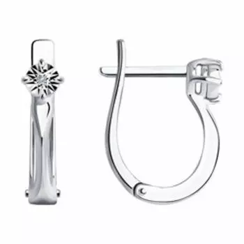 Серьги из серебра с бриллиантами