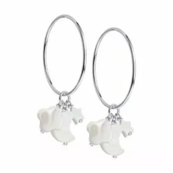 Серьги из серебра с перламутром