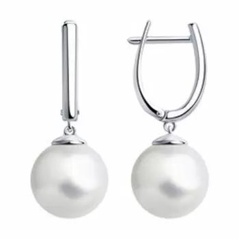 Серьги из серебра с жемчугом