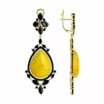 Серьги из золочёного серебра