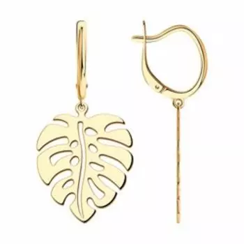 Серьги из золочёного серебра