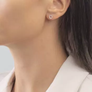 Серьги из золота с фианитами