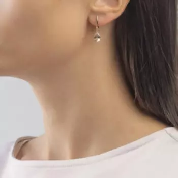 Серьги из золота с топазами