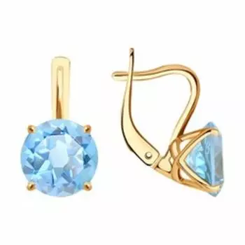 Серьги из золота с топазами