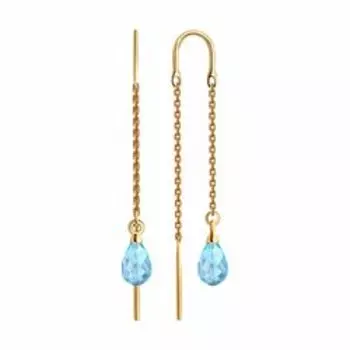 Серьги из золота с топазами