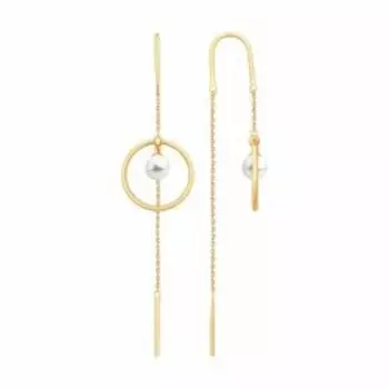 Серьги из золота с жемчугом