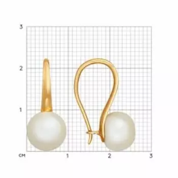 Серьги из золота с жемчугом