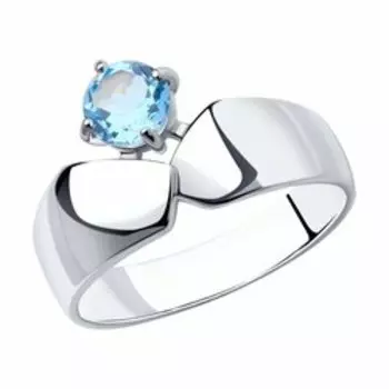 Серебреное кольцо с топазом