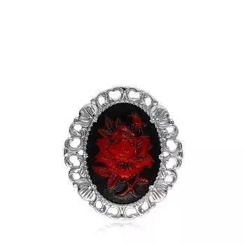 Серебряная брошь-подвеска