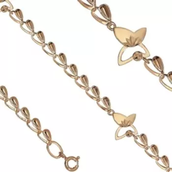 Серебряная цепь с алмазной обработкой "Бабочки"