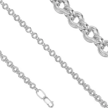 Серебряная цепь плетение "Гарибальди"