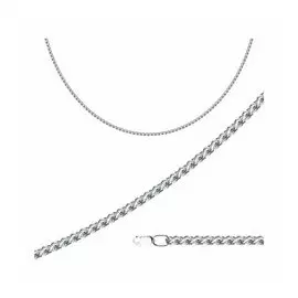 Серебряная цепь плетение "Гарибальди"