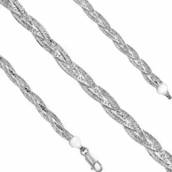 Серебряная цепь плетение "Коса"