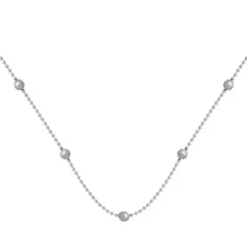 Серебряная цепь плетение "Перлина" с шариками