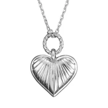 Серебряная цепь с подвеской "Сердце"
