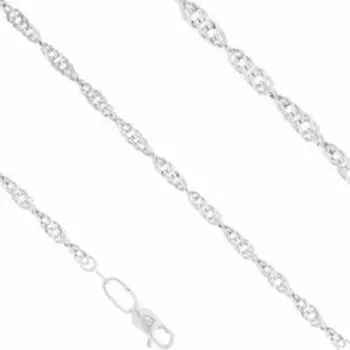 Серебряная цепь плетение "Сингапур"