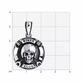 Серебряная подвеска "Biker club"