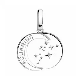Серебряная подвеска c фианитом "Водолей"
