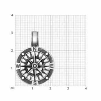 Серебряная подвеска "Компас"