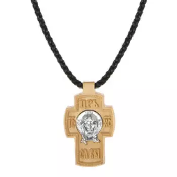 Серебряная подвеска-крест на шнурке 925 пробы