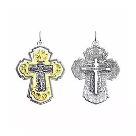 Серебряная подвеска-крест "Православная"