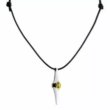 Серебряная подвеска на шнурке с гранатом "Хризма"