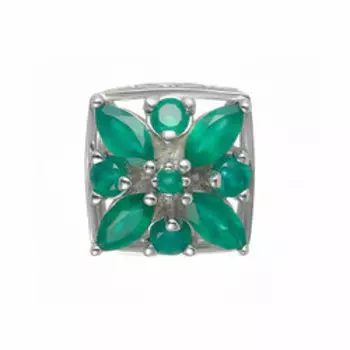 Серебряная подвеска с агатами "Цветок"