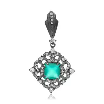 Серебряная подвеска с агатом