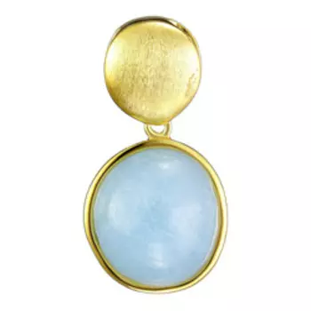 Серебряная подвеска с аквамарином