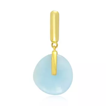 Серебряная подвеска с аквамарином