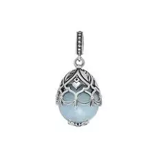 Серебряная подвеска с аквамарином