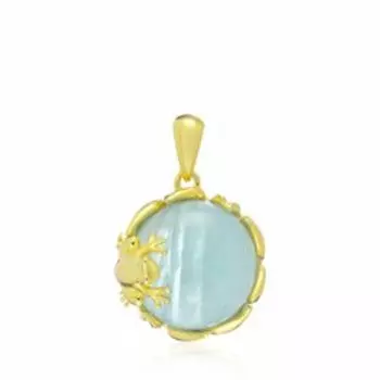 Серебряная подвеска с аквамарином