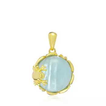 Серебряная подвеска с аквамарином