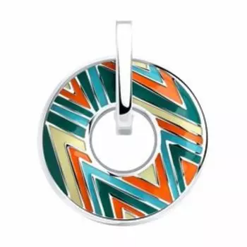 Серебряная подвеска с эмалью