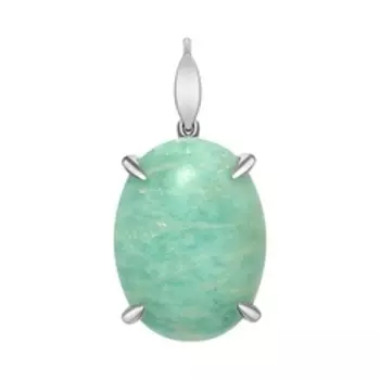 Серебряная подвеска с амазонитом