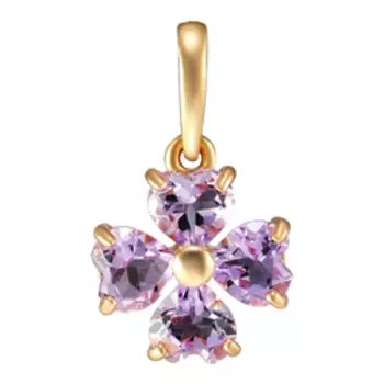 Серебряная подвеска с аметистами