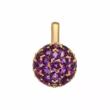 Серебряная подвеска с аметистами