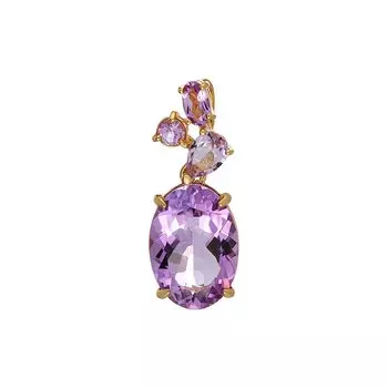 Серебряная подвеска с аметистом