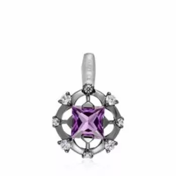 Серебряная подвеска с аметистом