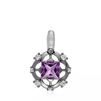 Серебряная подвеска с аметистом