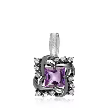 Серебряная подвеска с аметистом