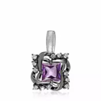Серебряная подвеска с аметистом