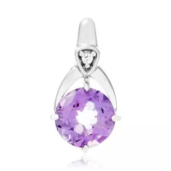 Серебряная подвеска с аметистом