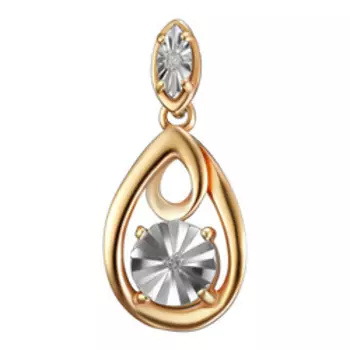 Серебряная подвеска с бриллиантами