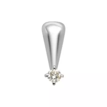 Серебряная подвеска с бриллиантом