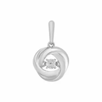 Серебряная подвеска с бриллиантом