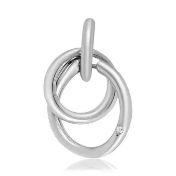 Серебряная подвеска с бриллиантом