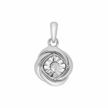 Серебряная подвеска с бриллиантом