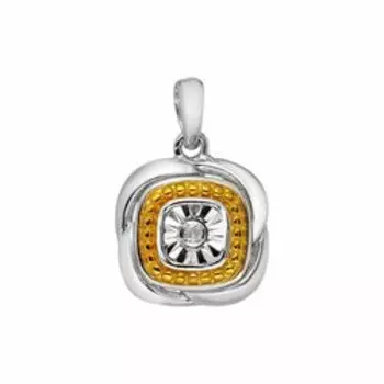 Серебряная подвеска с бриллиантом