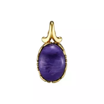 Серебряная подвеска с чароитом